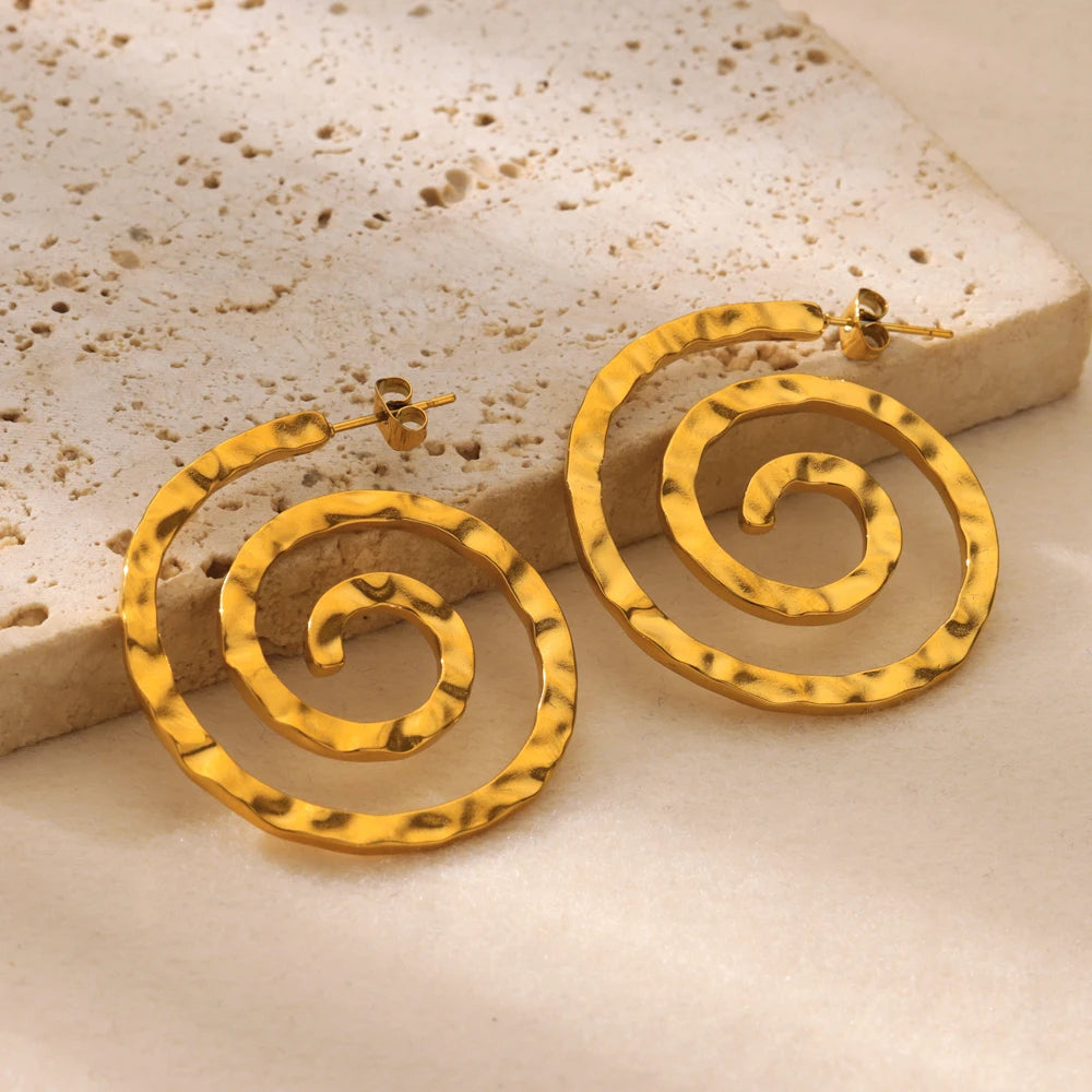 Irregular Spiral Earrings