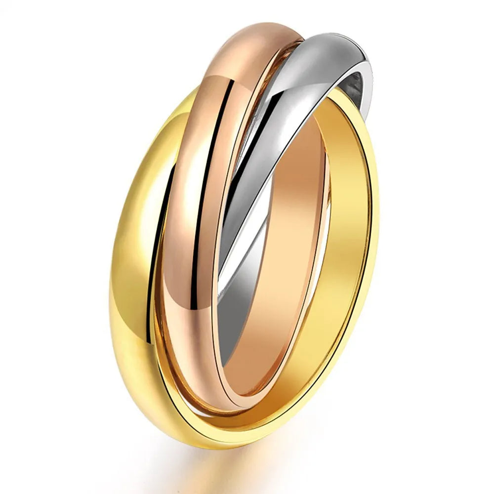 Tri-Color Interlocking Ring