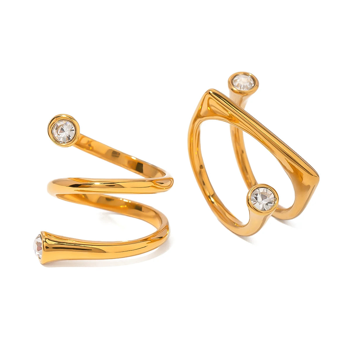 Asymmetrical Zirconia Ring