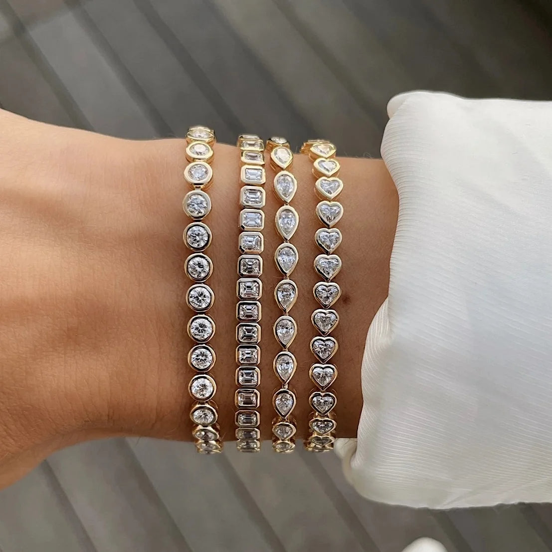Geometric Tennis Bracelet
