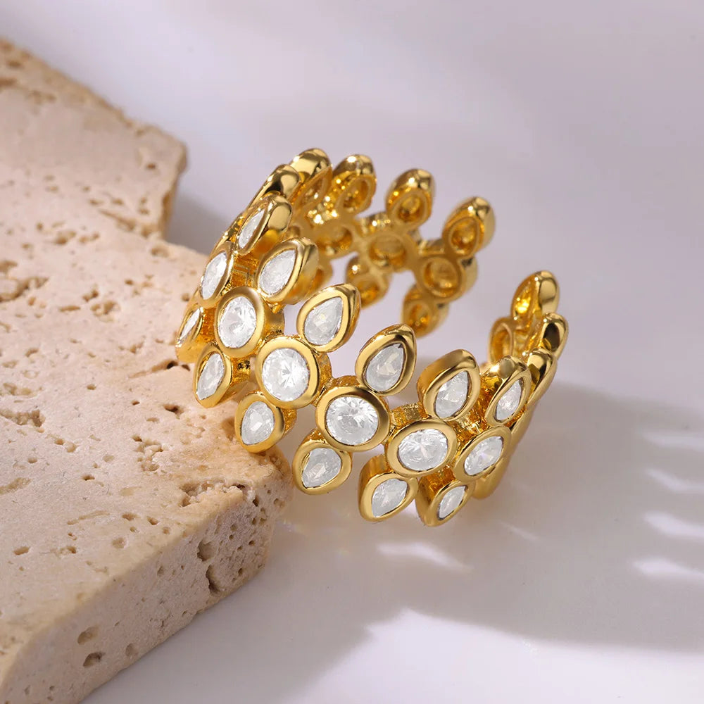 White Zircon Ring