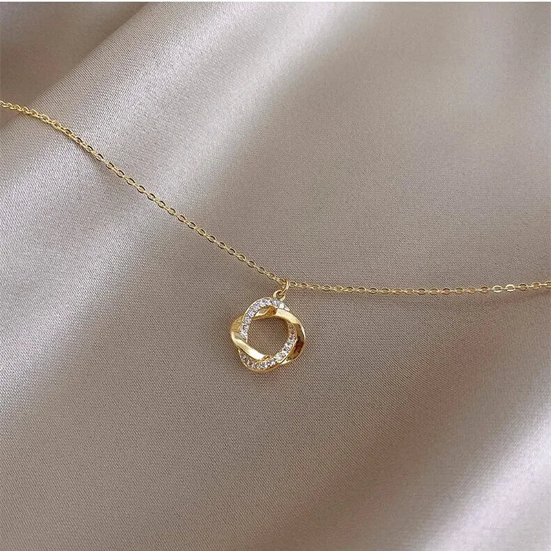 Twisted Circle Necklace