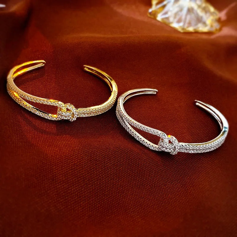 Splicing Knot Crystal Bracelet