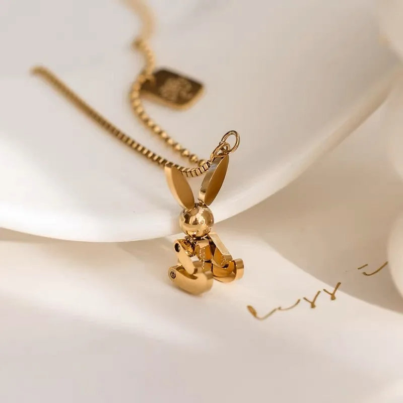 Block Rabbit Necklace
