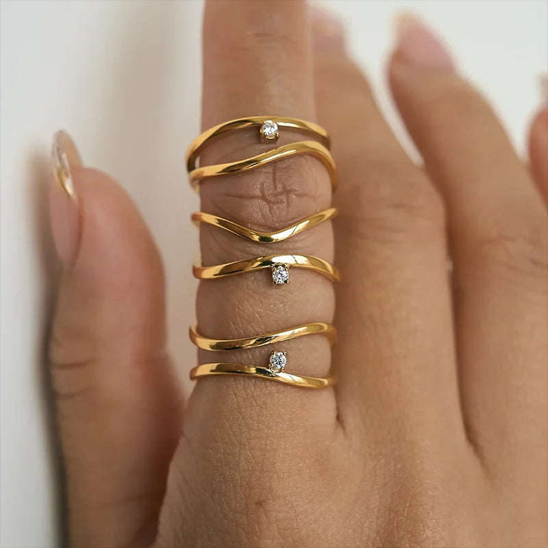 Dainty Solitaire Gold Ring