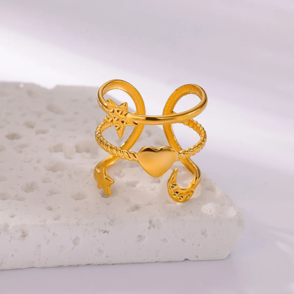 Multilayer Heart Ring
