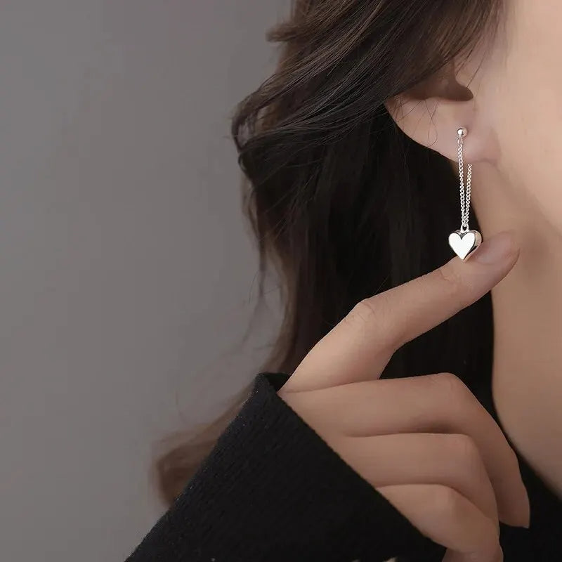 Geometric Heart Hoop Earrings