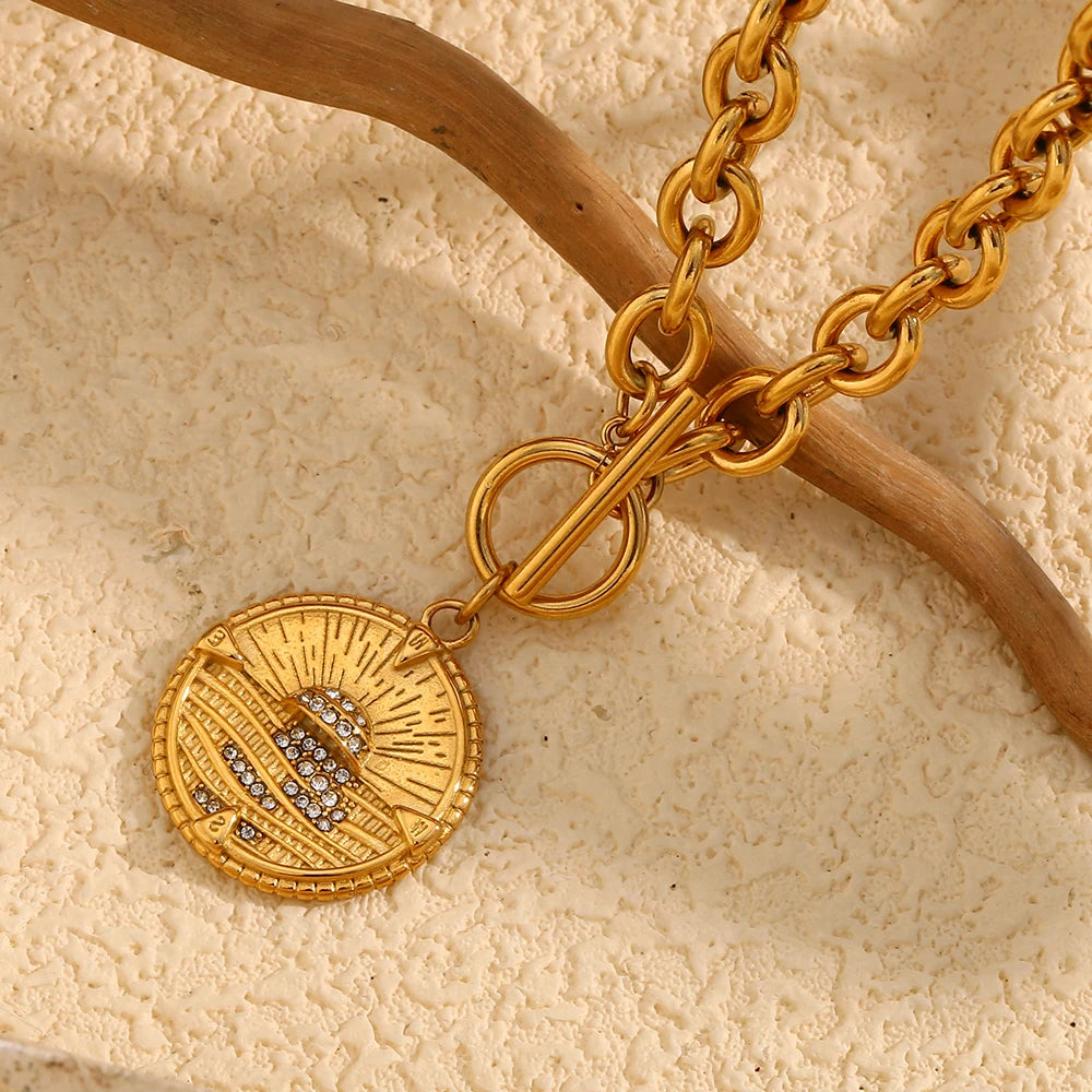 OT Buckle Sunrise Necklace