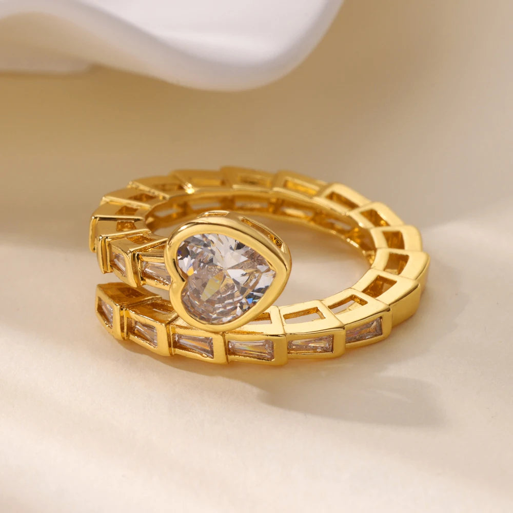 Zircon Heart Ring