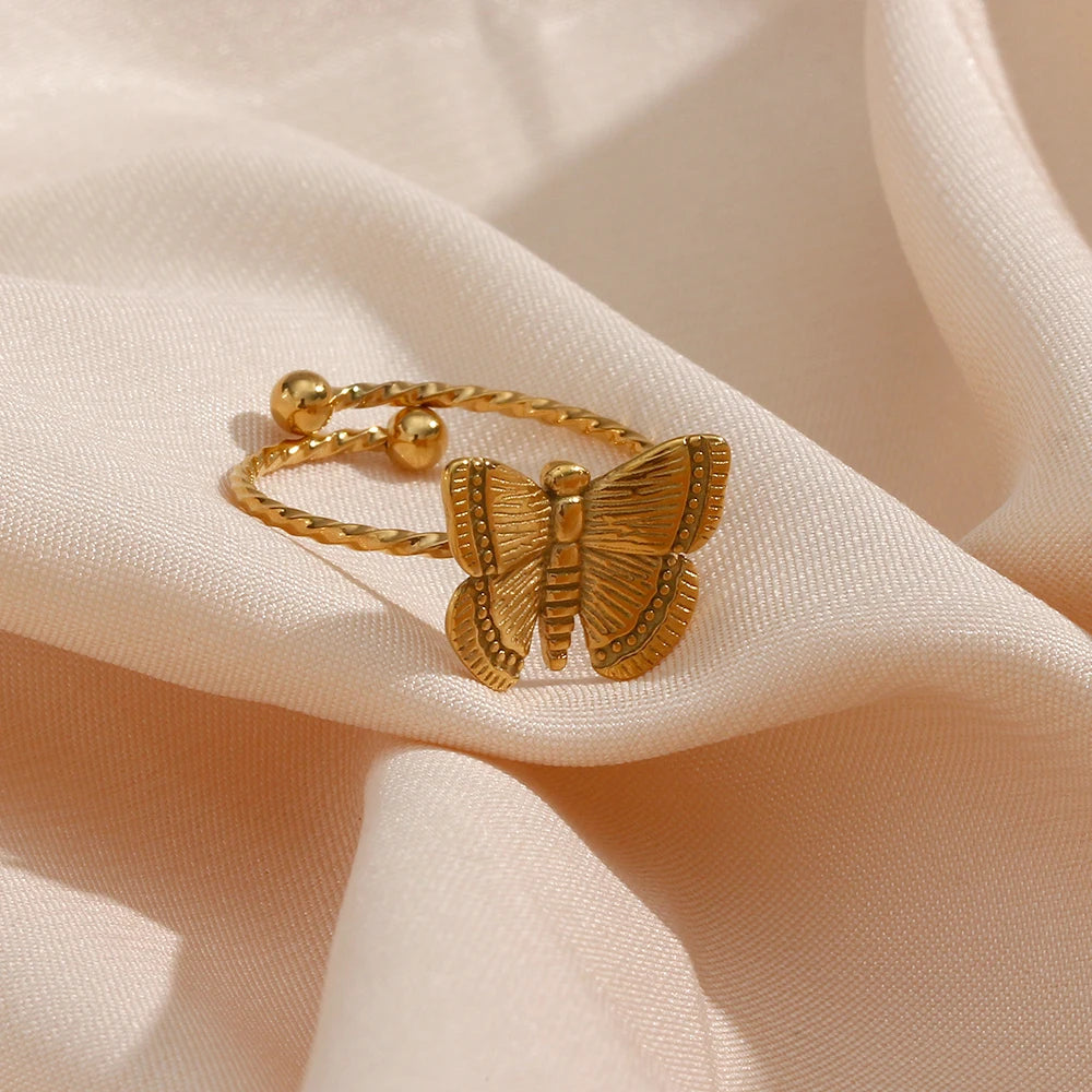 Gold Butterfly Ring