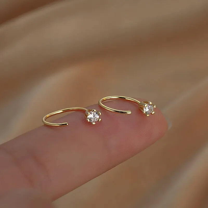 Round Hoop Earrings