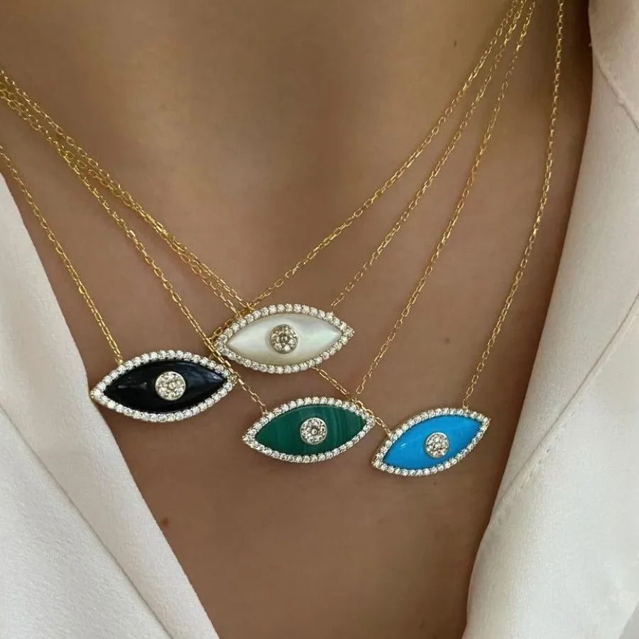 Opal Evil Eye Necklace