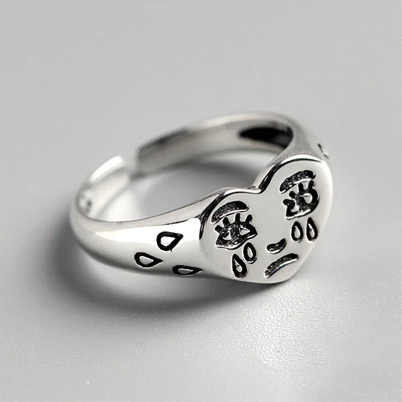 Crying Face Ring