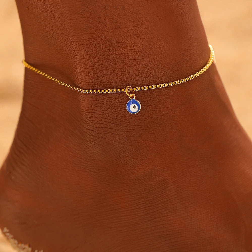Blue Eye Ankle Bracelet