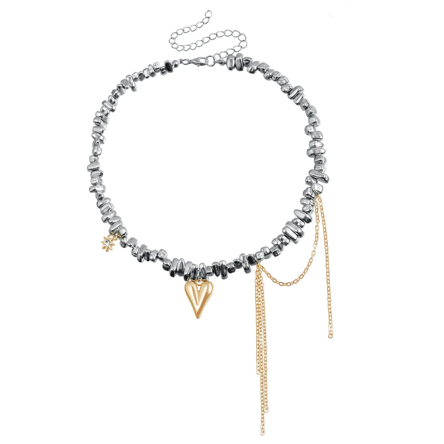 Irregular Beaded Love Necklace