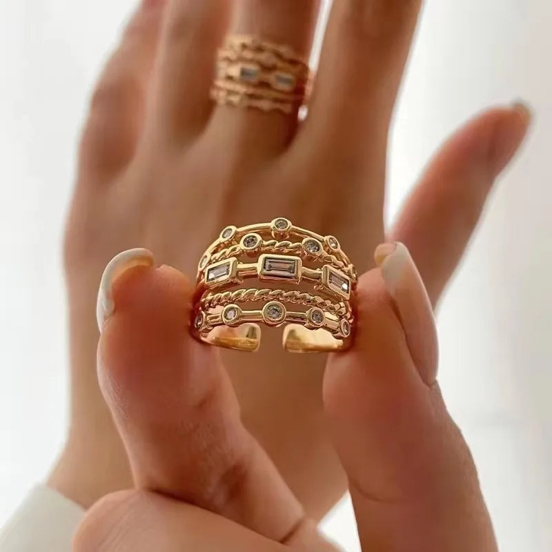 Inlaid Stones Ring