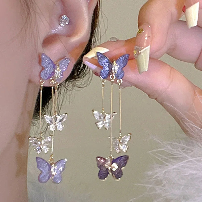 Butterfly Tassel Earrings