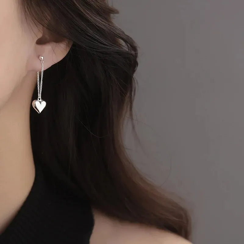 Geometric Heart Hoop Earrings