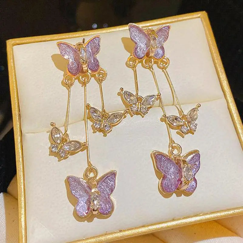 Butterfly Tassel Earrings