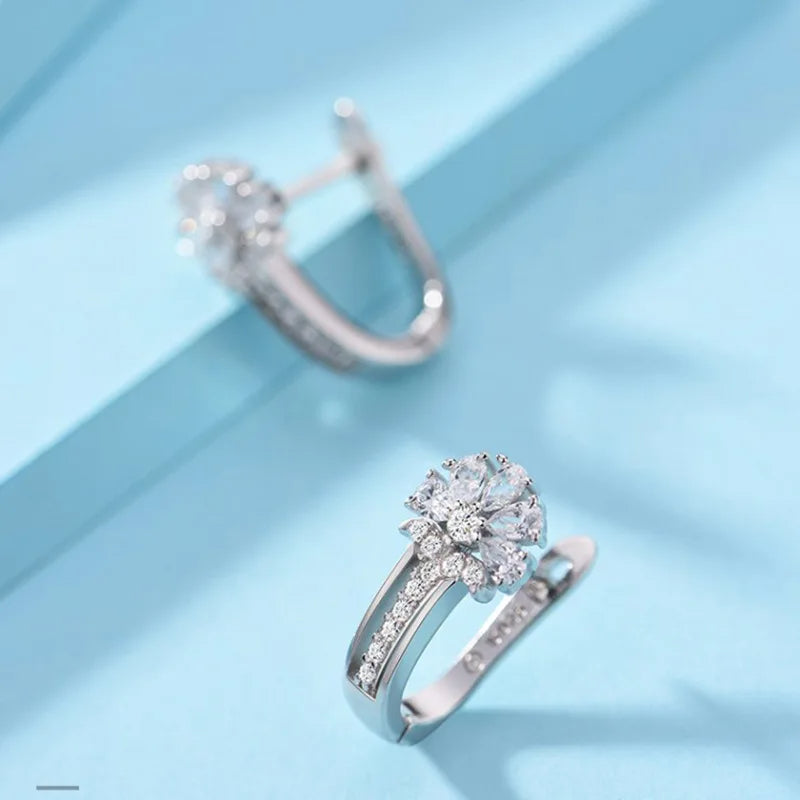Crystal Flower Earrings