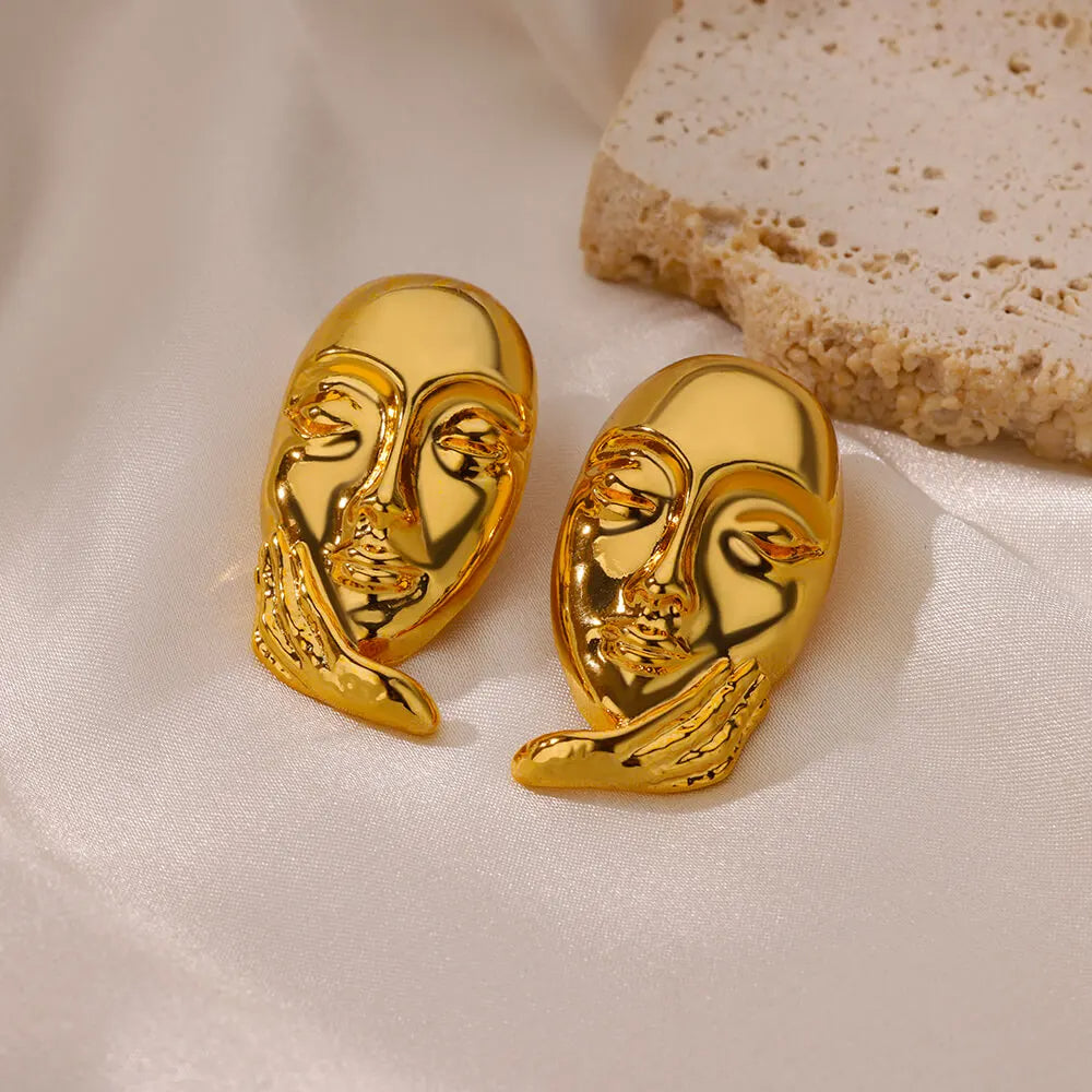 Abstract Portrait Earrings