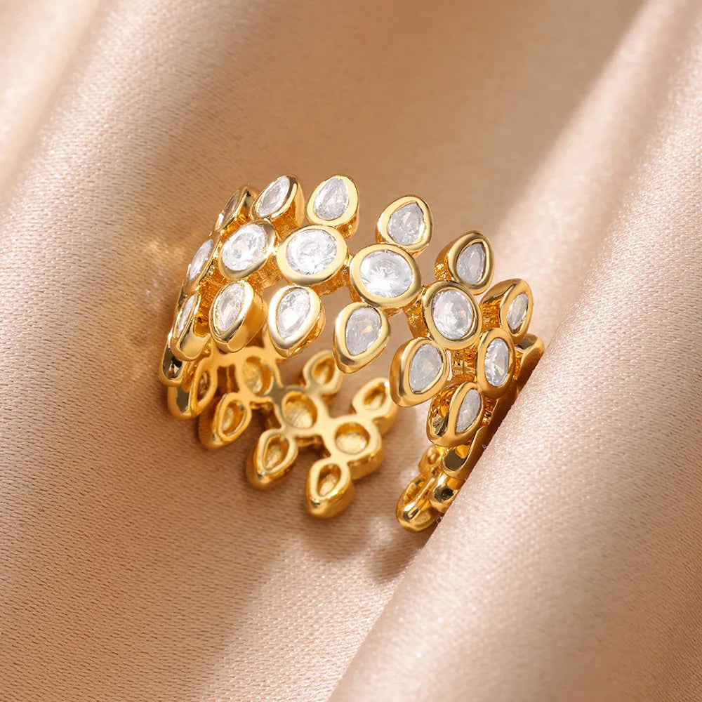 White Zircon Ring