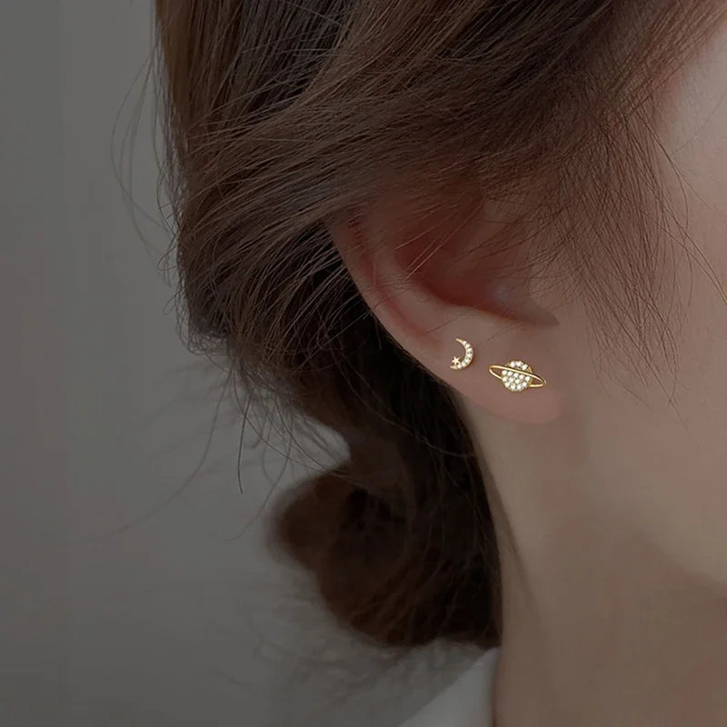 Moon & Planet Earrings