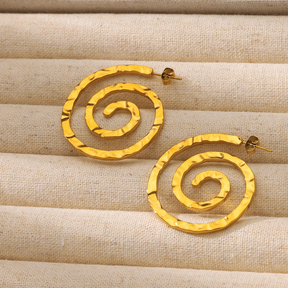 Irregular Spiral Earrings