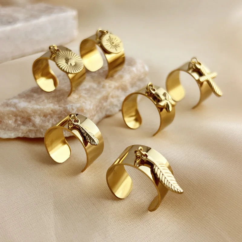 Gold Charm Ring