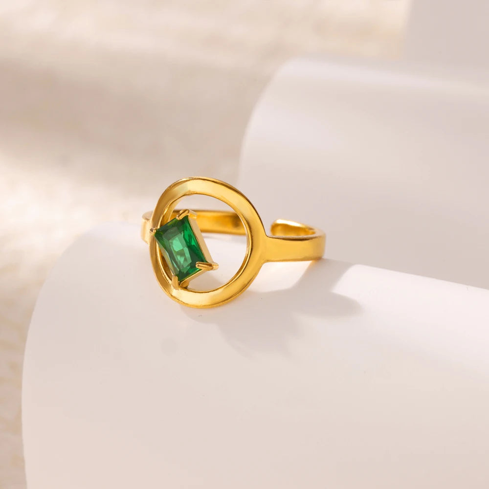 Square Zircon Ring