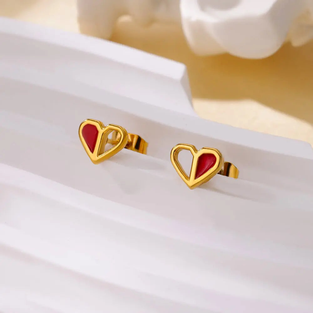 Tiny Heart Earrings