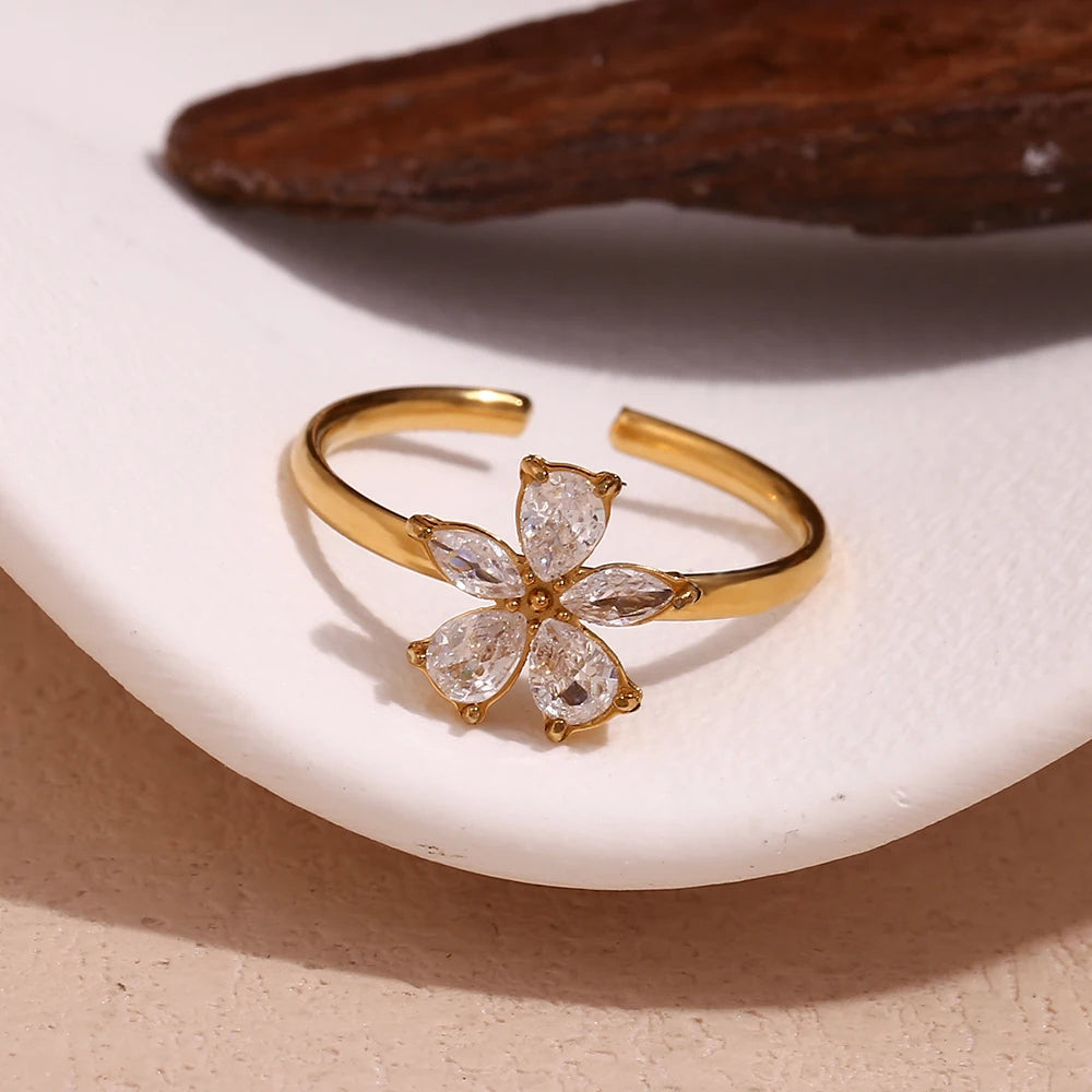 Five Petal Flower Ring