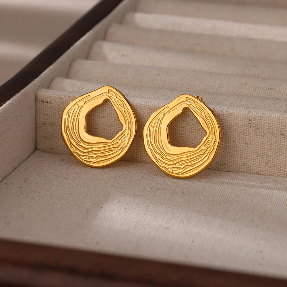 Irregular Round Earrings