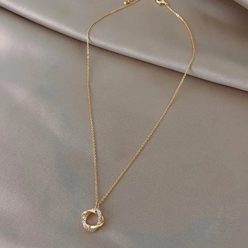 Twisted Circle Necklace
