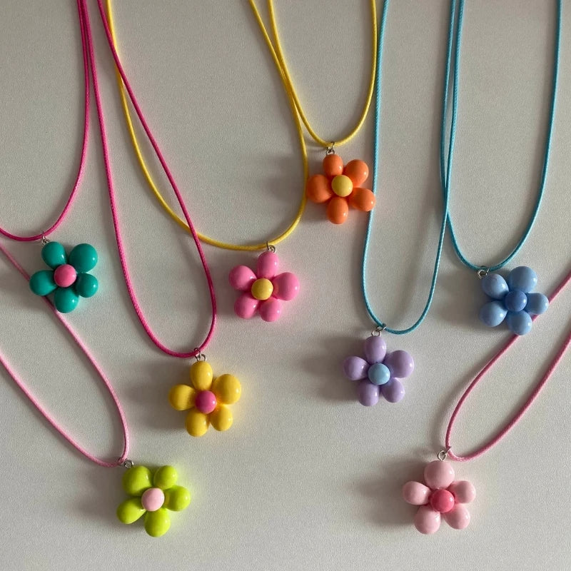 Colorful Flower Necklace