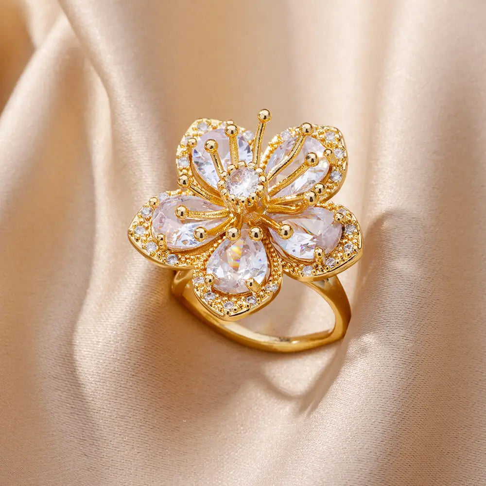 Zircon Floral Ring