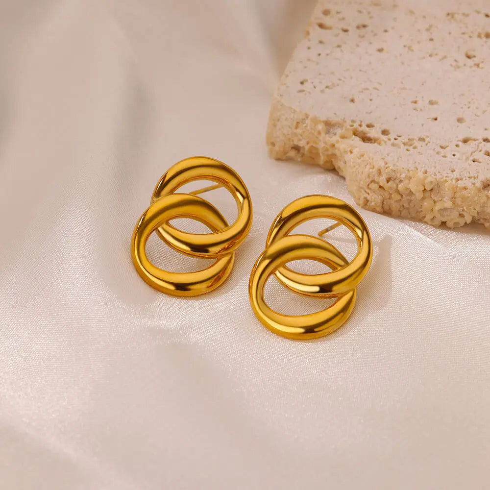 Interlocking Stud Earrings