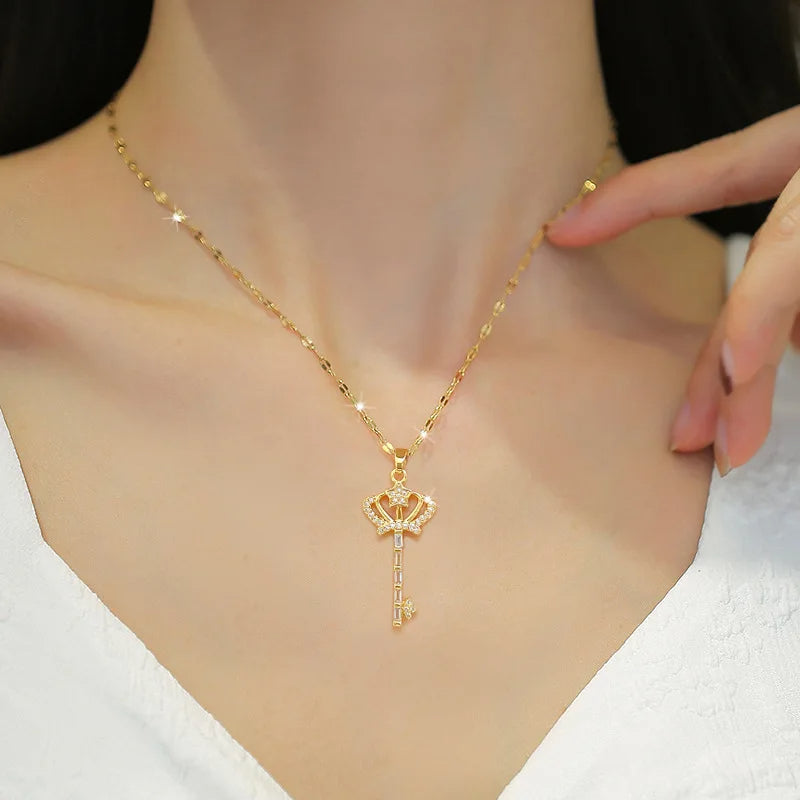 Crown Key Necklace