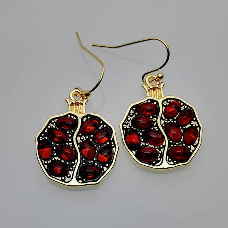 Pomegranate Drop Earrings