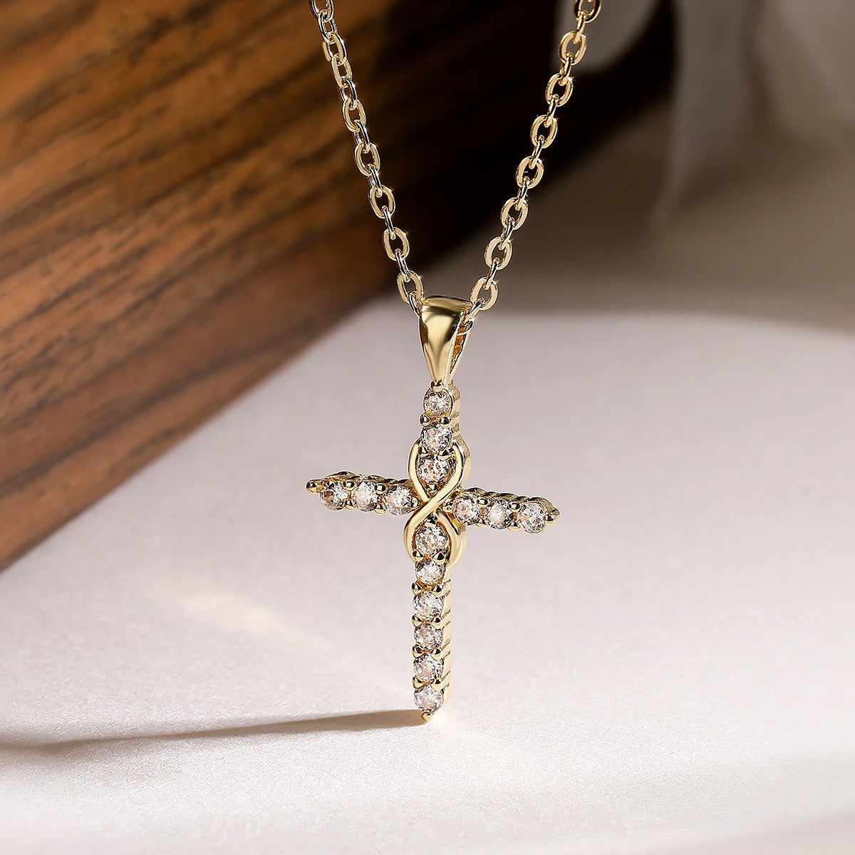 Infinity Cross Necklace