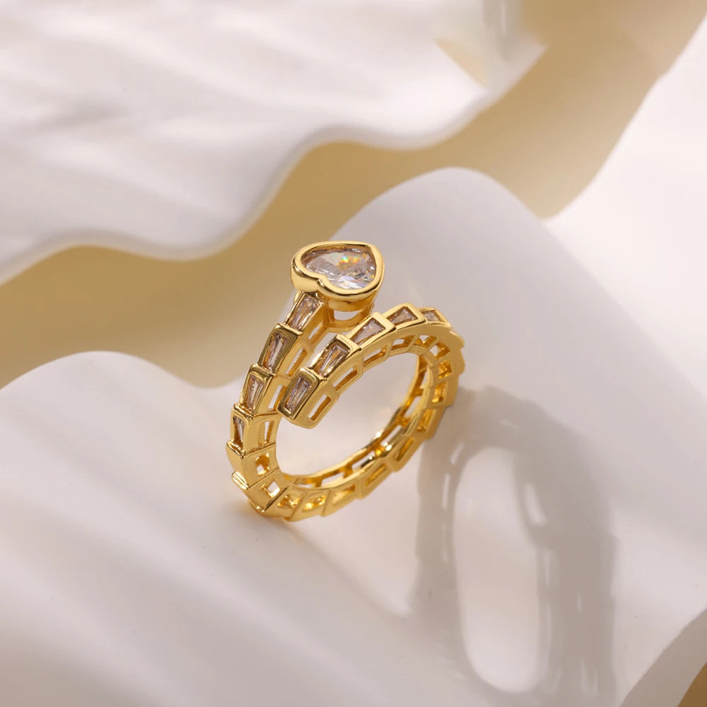 Zircon Heart Ring