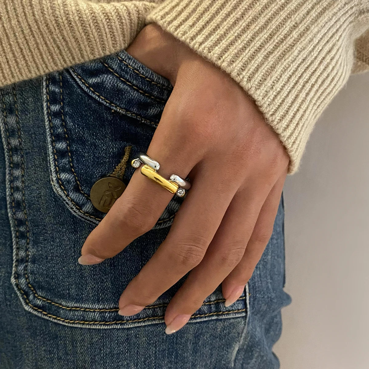 Colorblock Zirconia Ring