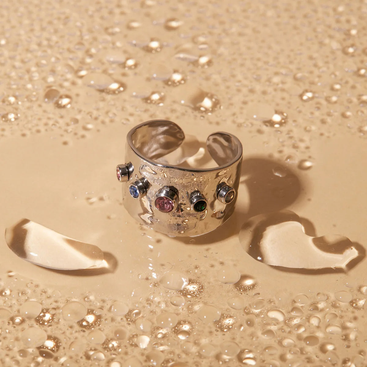 Irregular Crystal Ring