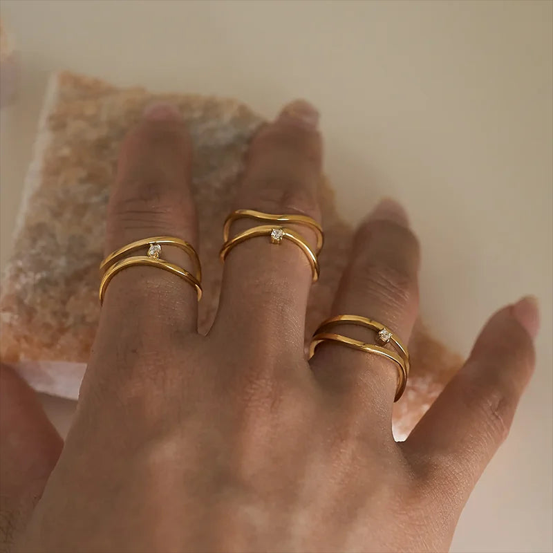 Dainty Solitaire Gold Ring