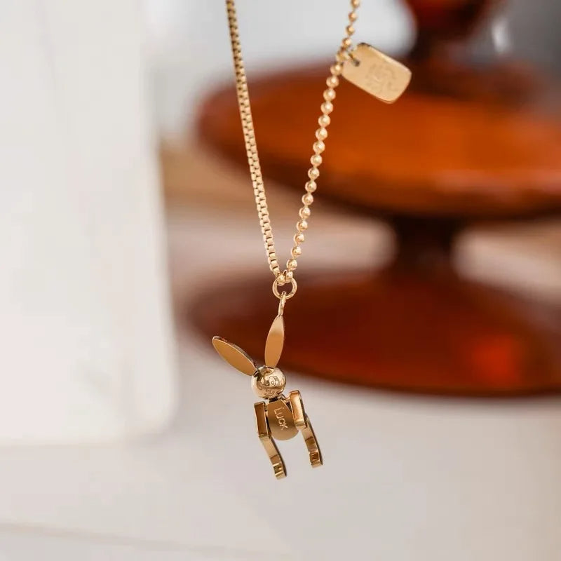Block Rabbit Necklace