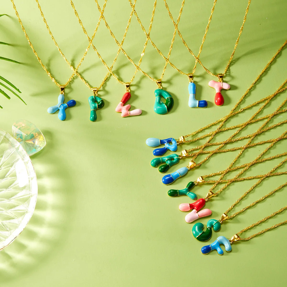 Colorful Initial Necklace