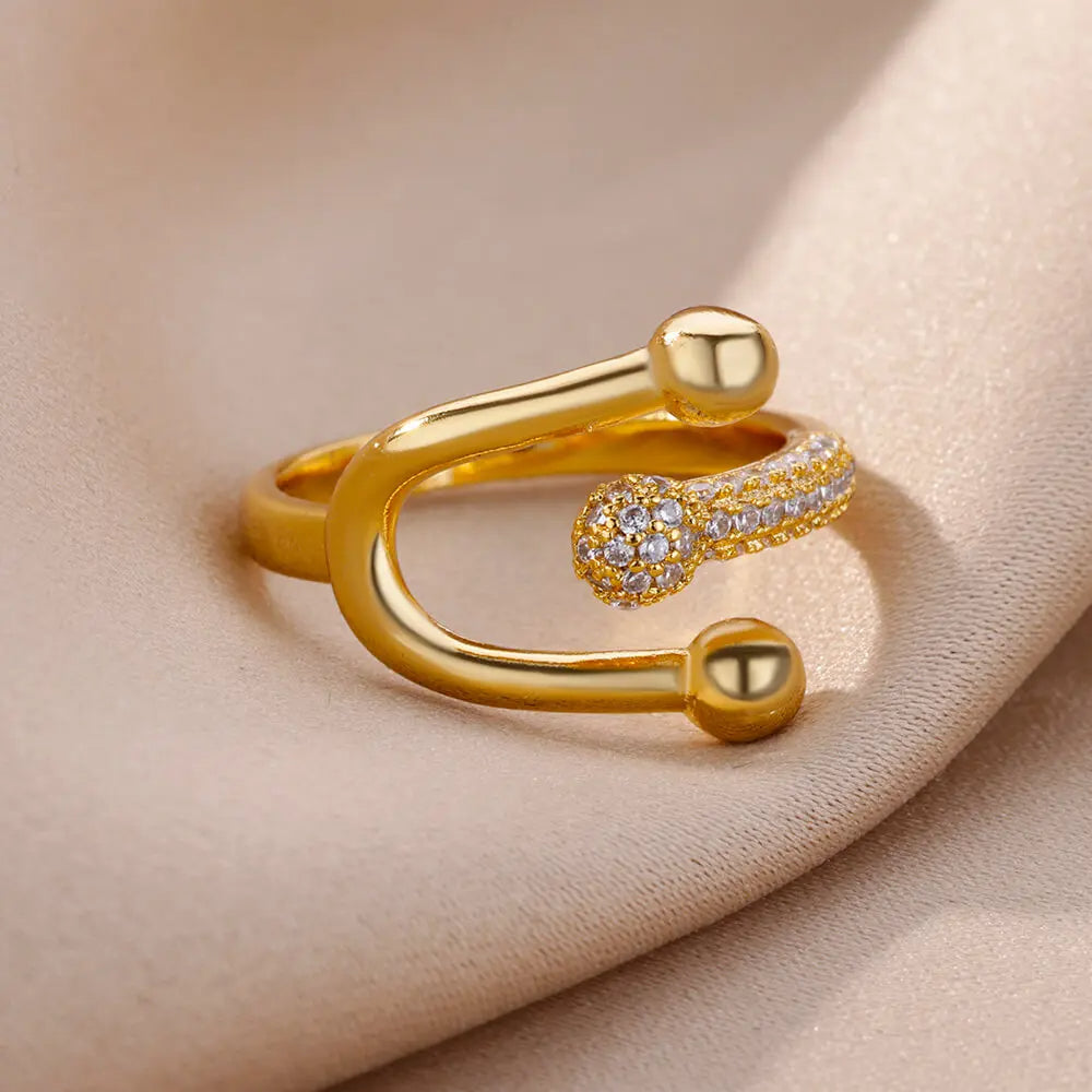 Zircon Double Ball Ring