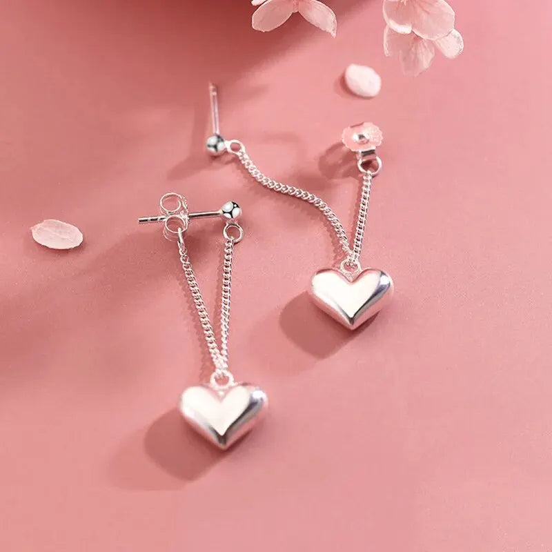 Geometric Heart Hoop Earrings