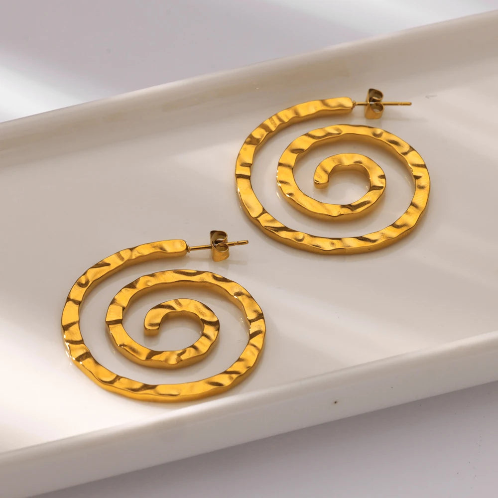 Irregular Spiral Earrings