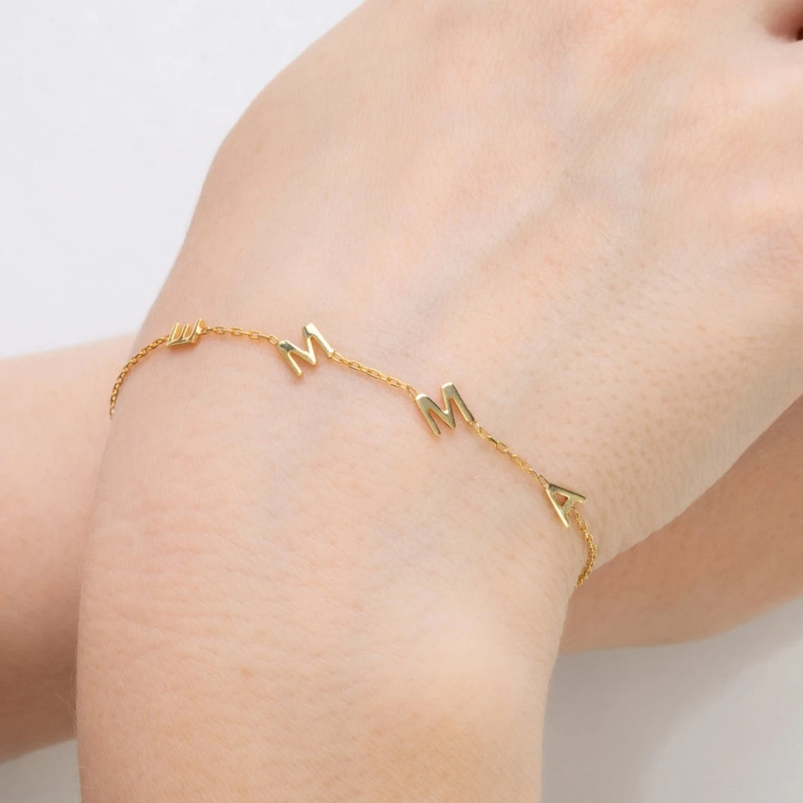 Custom Heart Name Bracelet
